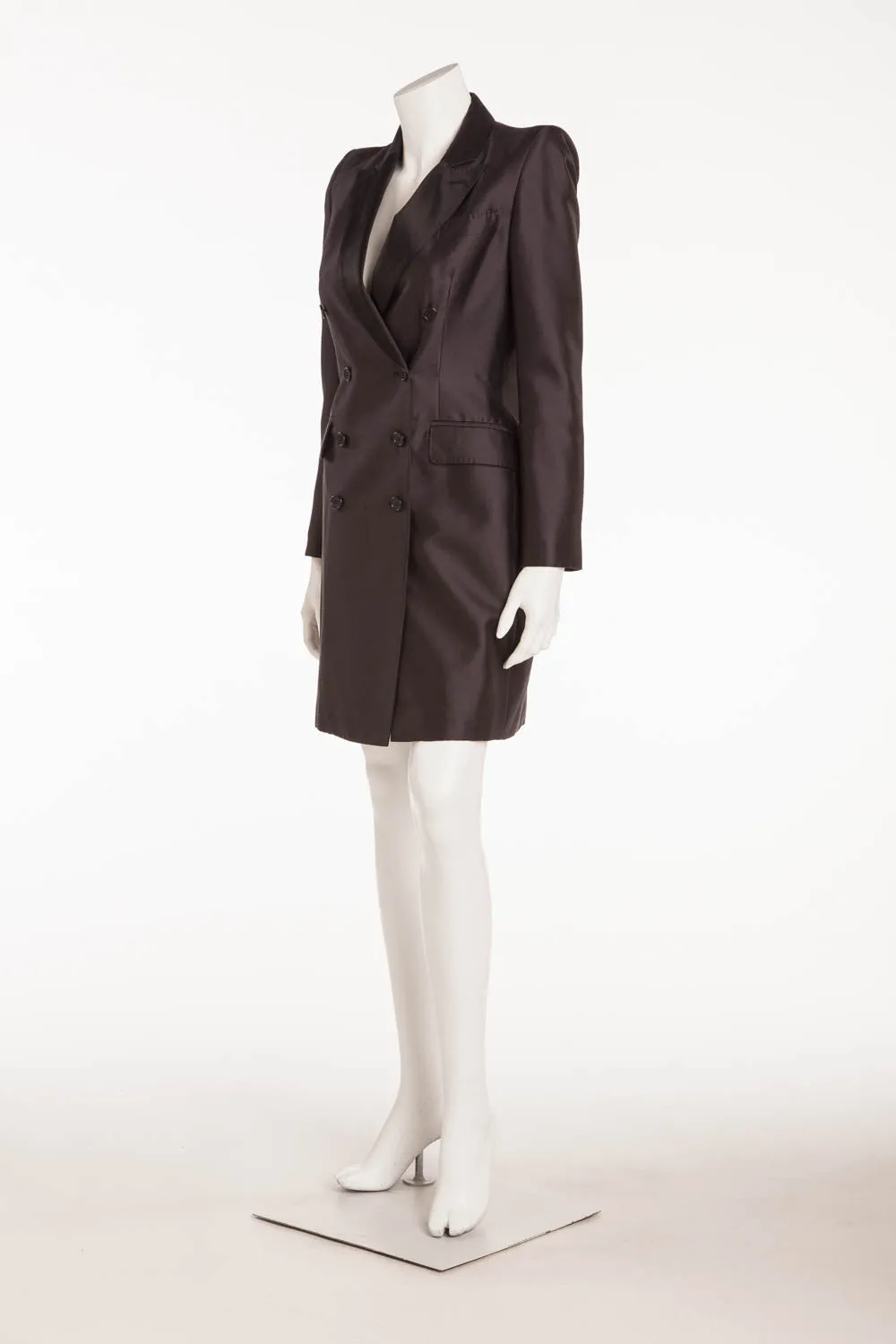 Original Alexander McQueen - Black Long Sleeve Coat Dress - IT 42