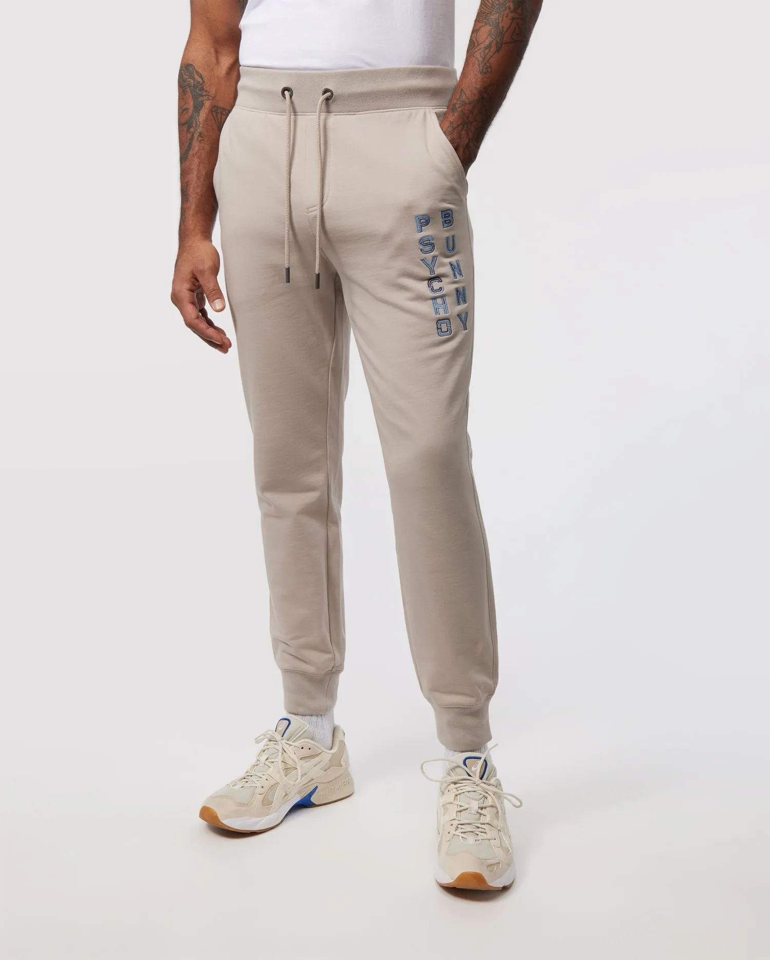 Psycho Bunny Mens Dammes Sweatpants - Sandstone