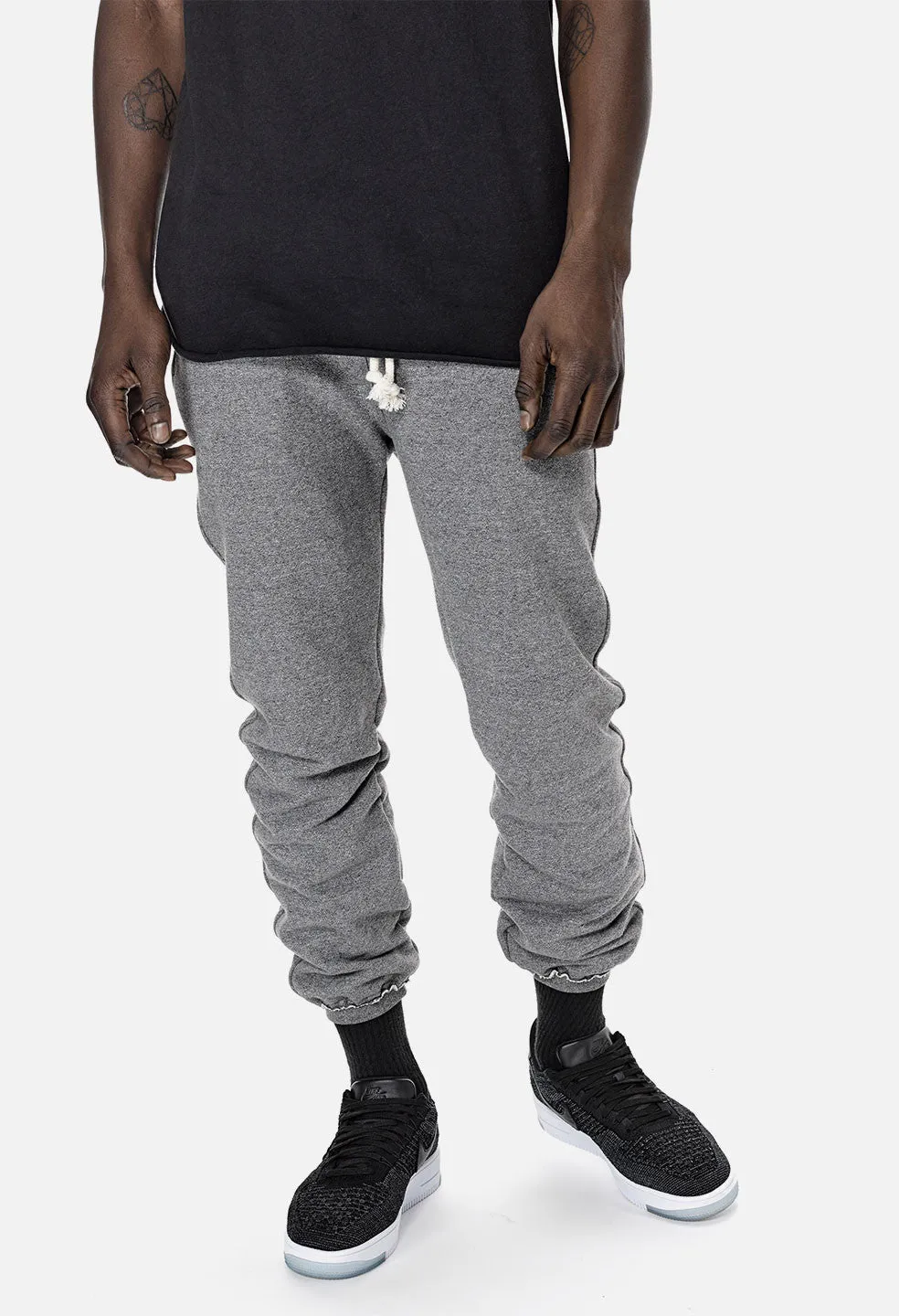 Raw Edge Sweatpants / Dark Grey