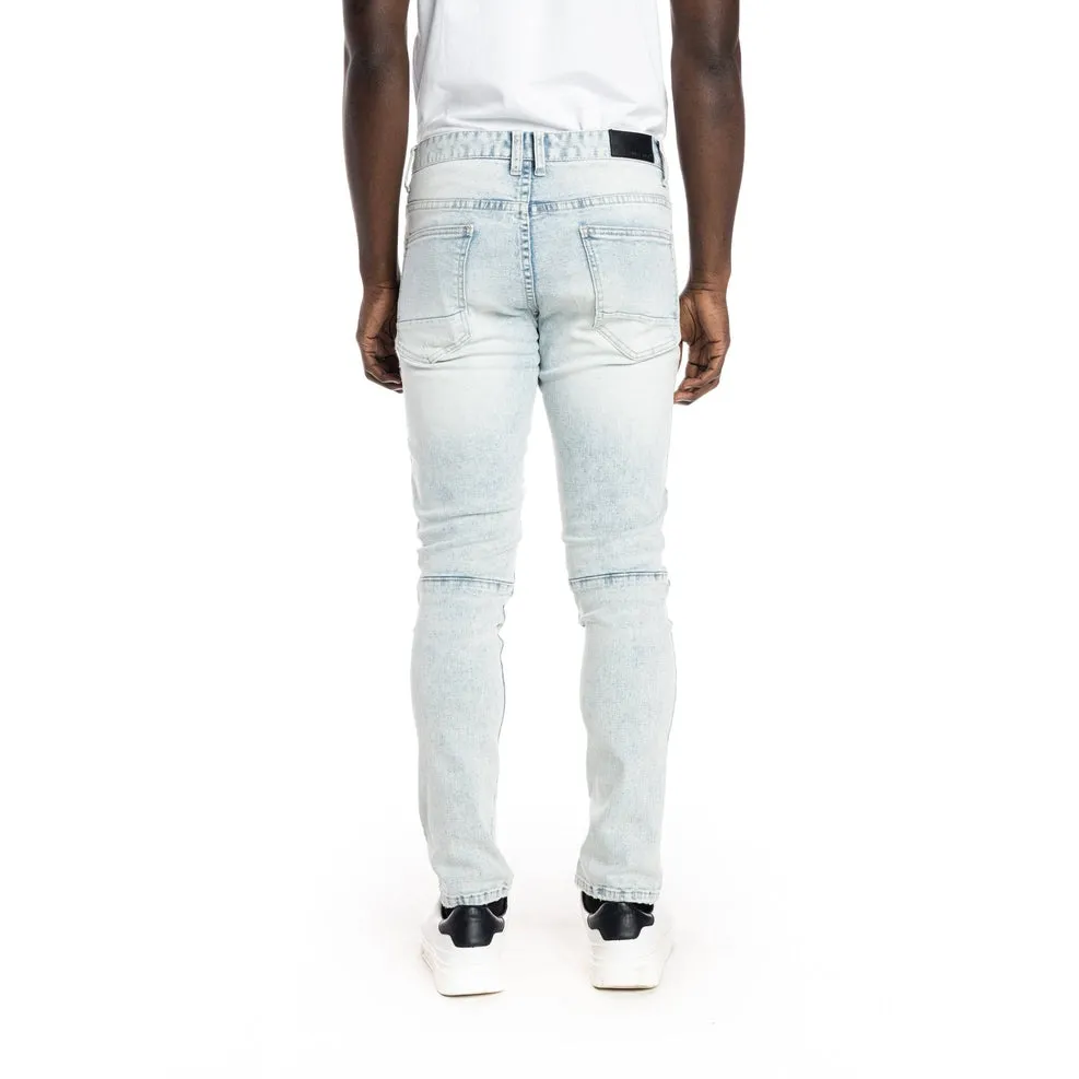 Rip And Repair Semi Basic Jeans - Greneda Blue