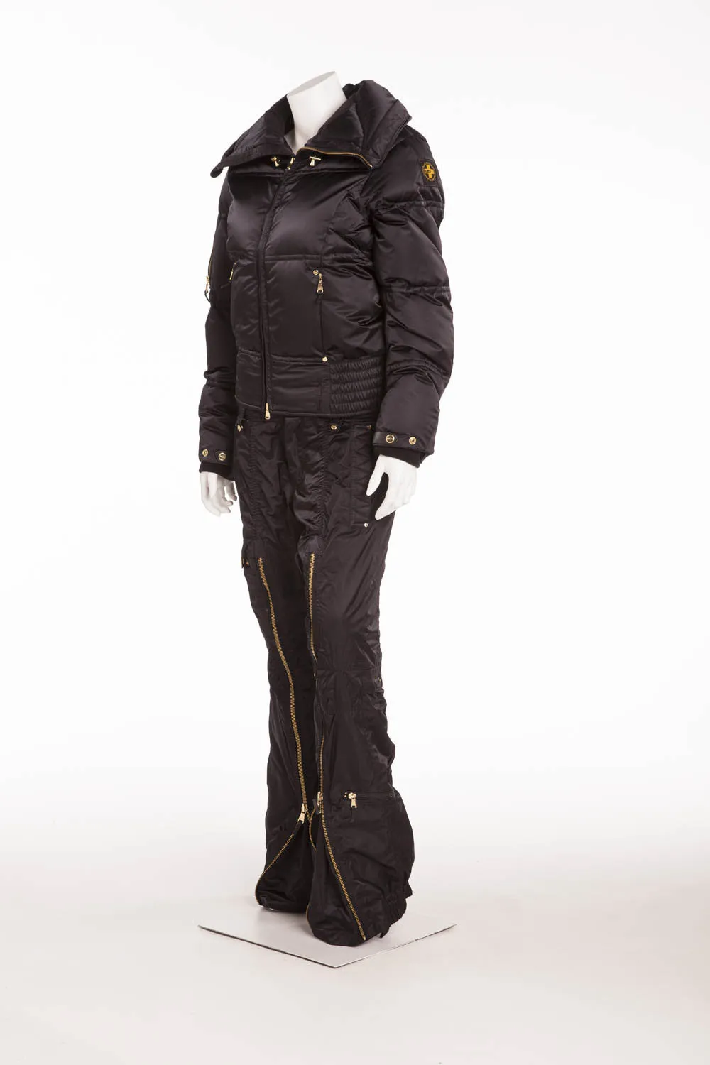 RLX - 2PC Black Coat & Pants with Gold Embellishments - M