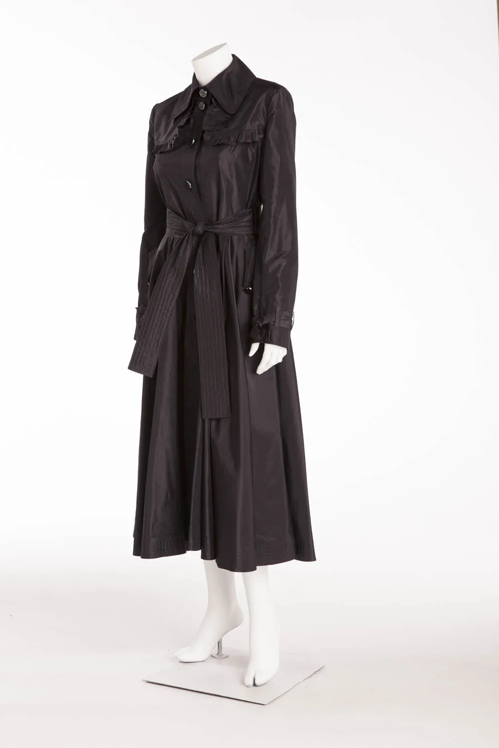 Roberto Cavalli - Black Long Sleeve Button Up Coat  - IT 40