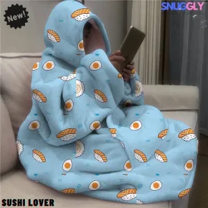 Snuggly™ Oversized I Love Sushi Blanket Hoodie