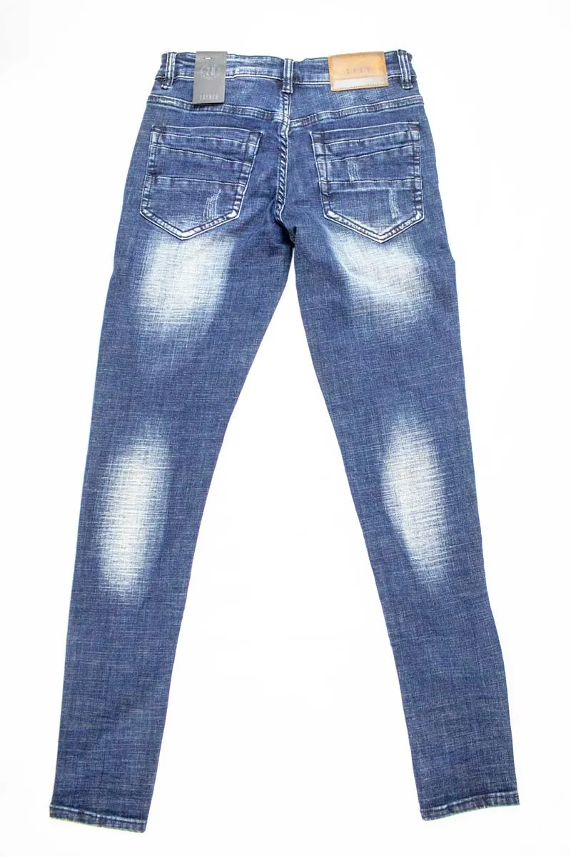 SPCC Sandblas Blue Navy Skinny Jeans