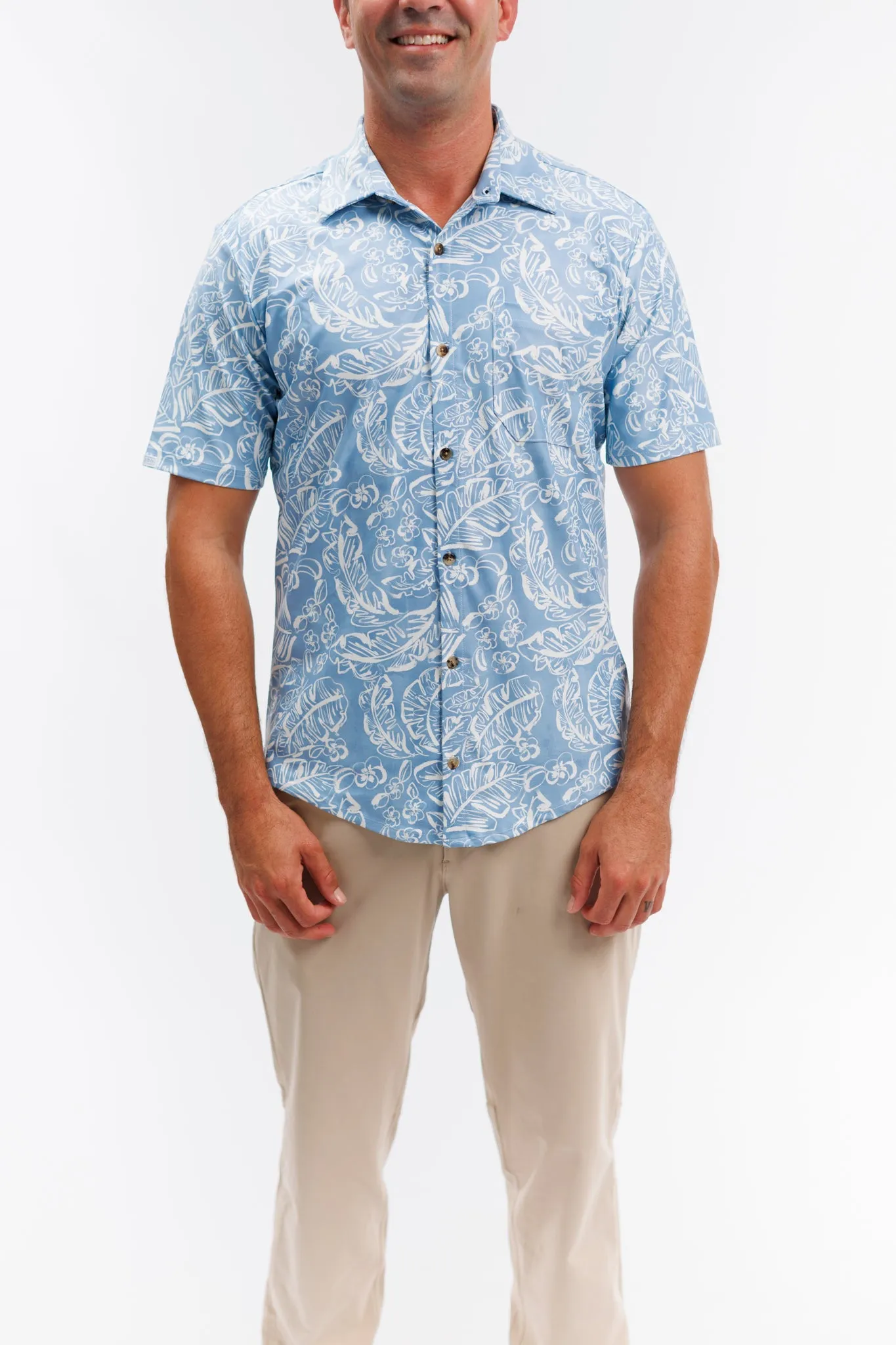 The Boatyard Button Down - Banana Leaf Bloom