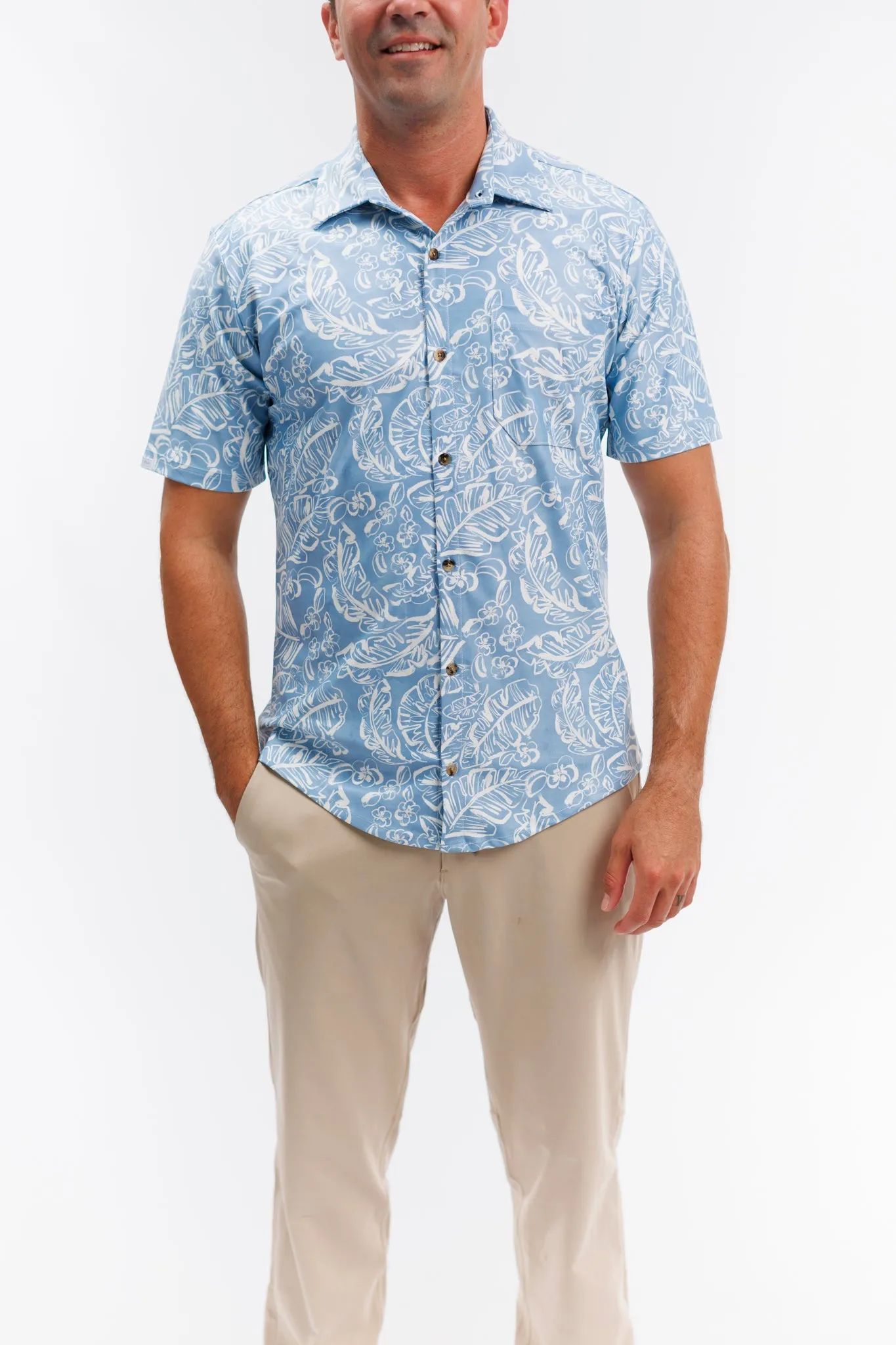 The Boatyard Button Down - Banana Leaf Bloom