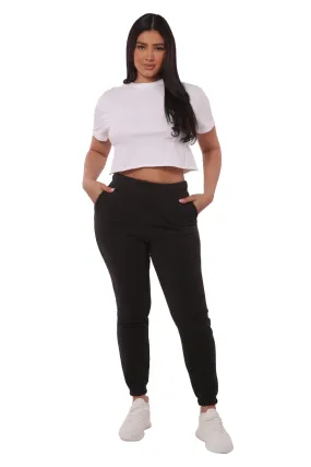 Thick Fleece Lined Sweatpants - Heather Black