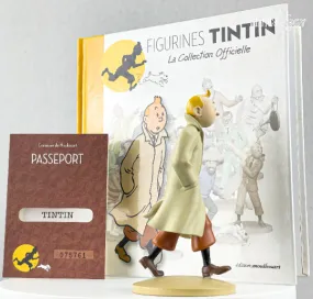 Tintin Figurines Officielle # 1 Tintin in Trench Coat - Golden Claws Herge model Moulinsart Figure