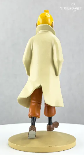 Tintin Figurines Officielle # 1 Tintin in Trench Coat - Golden Claws Herge model Moulinsart Figure