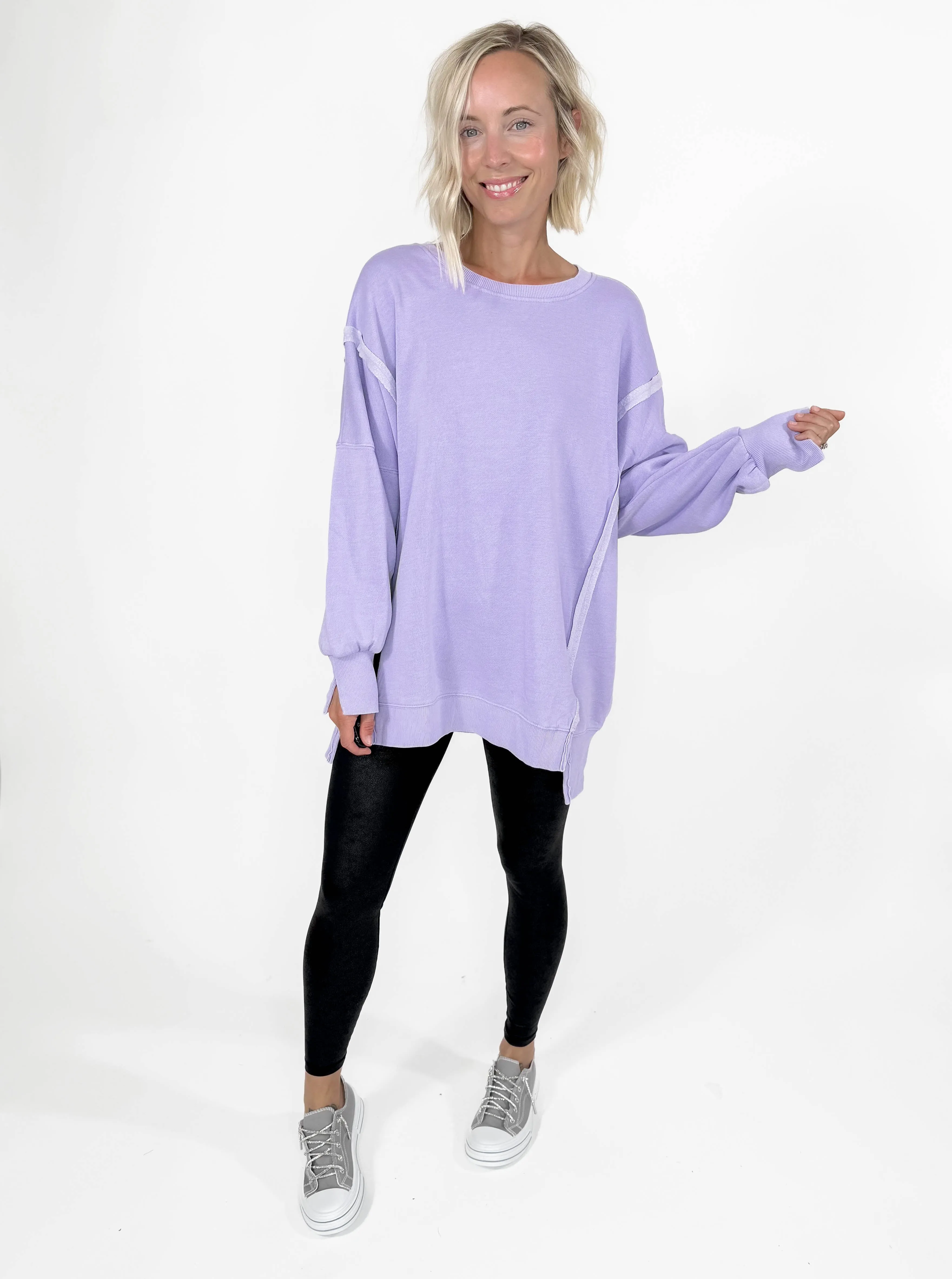 Vail Crewneck Pullover- LAVENDER