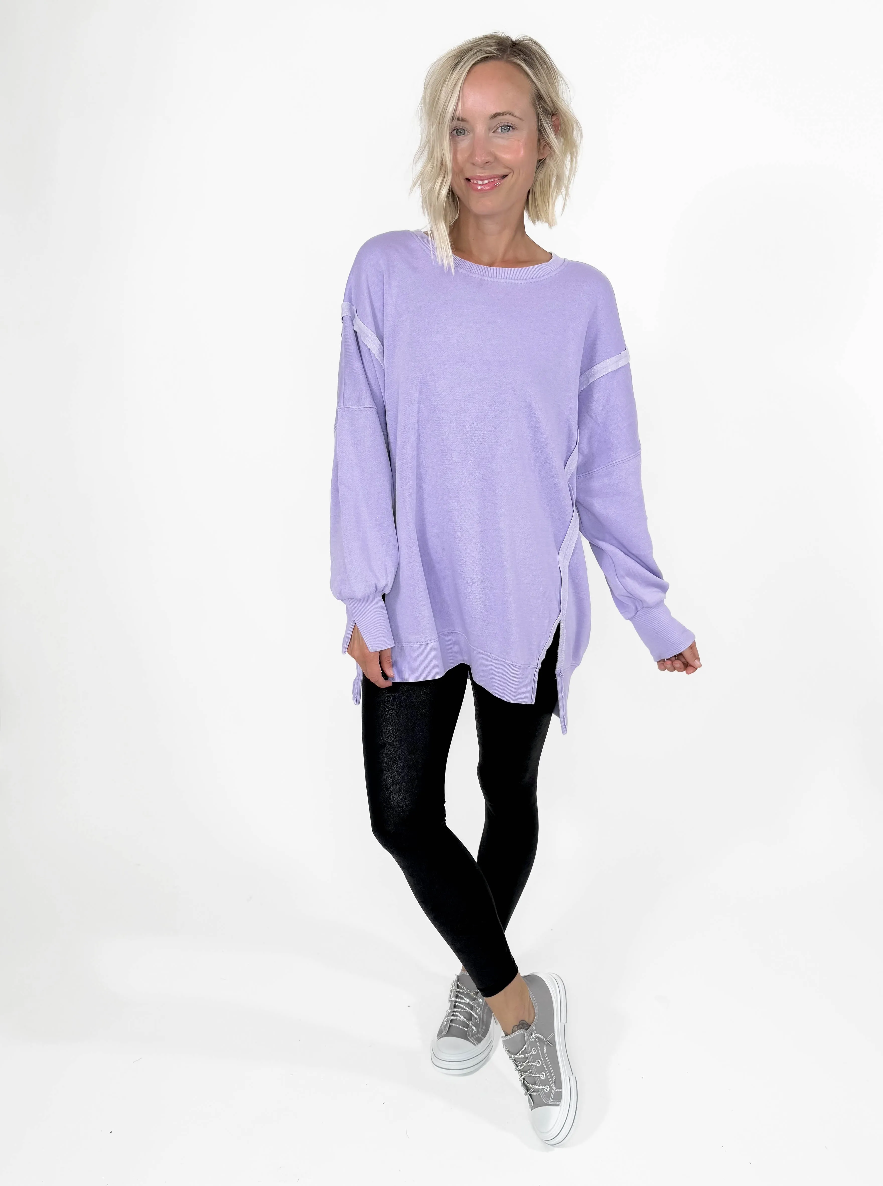 Vail Crewneck Pullover- LAVENDER