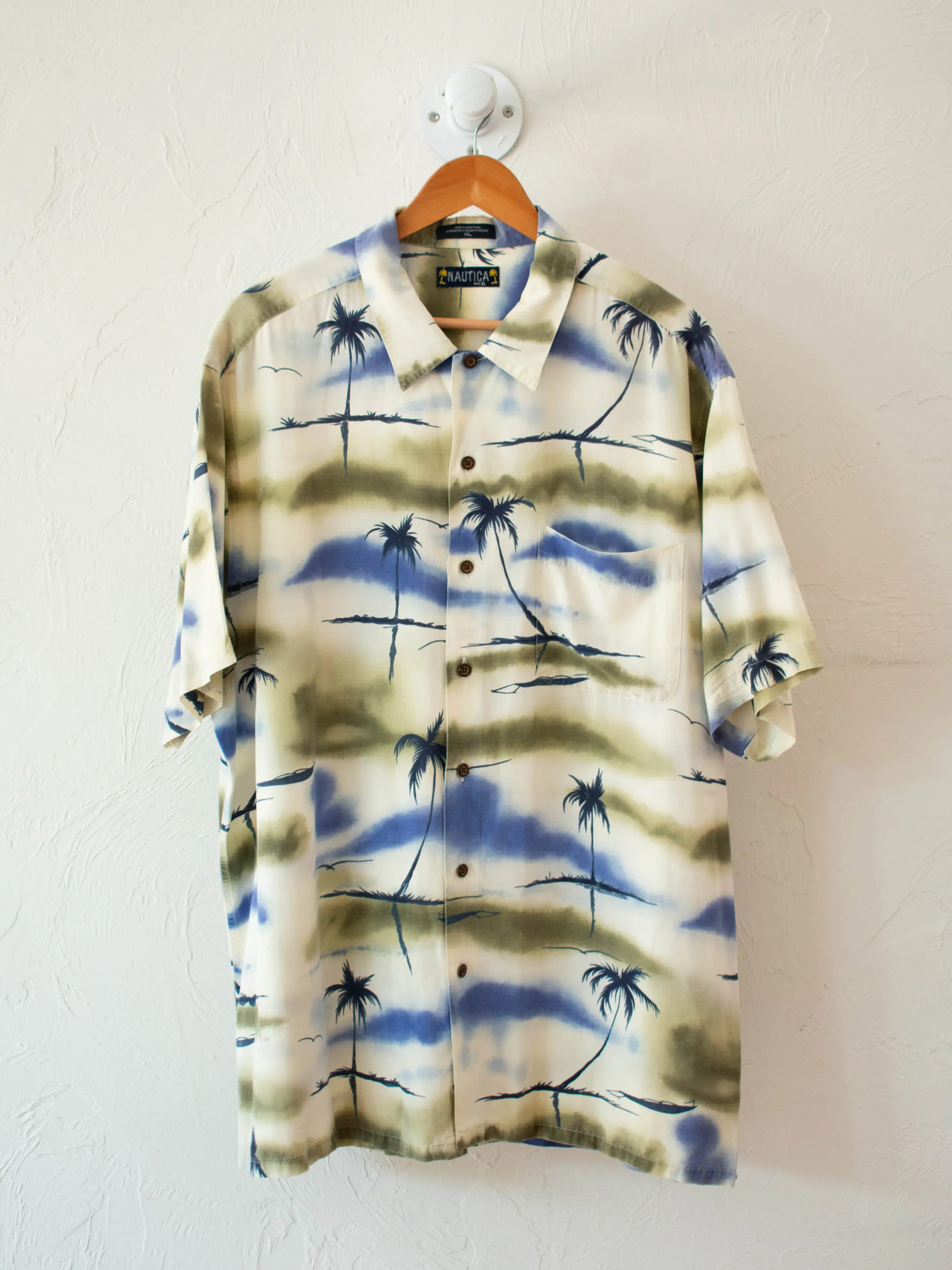 Vintage Nautica Hawaiian Short Sleeve Button Down XL