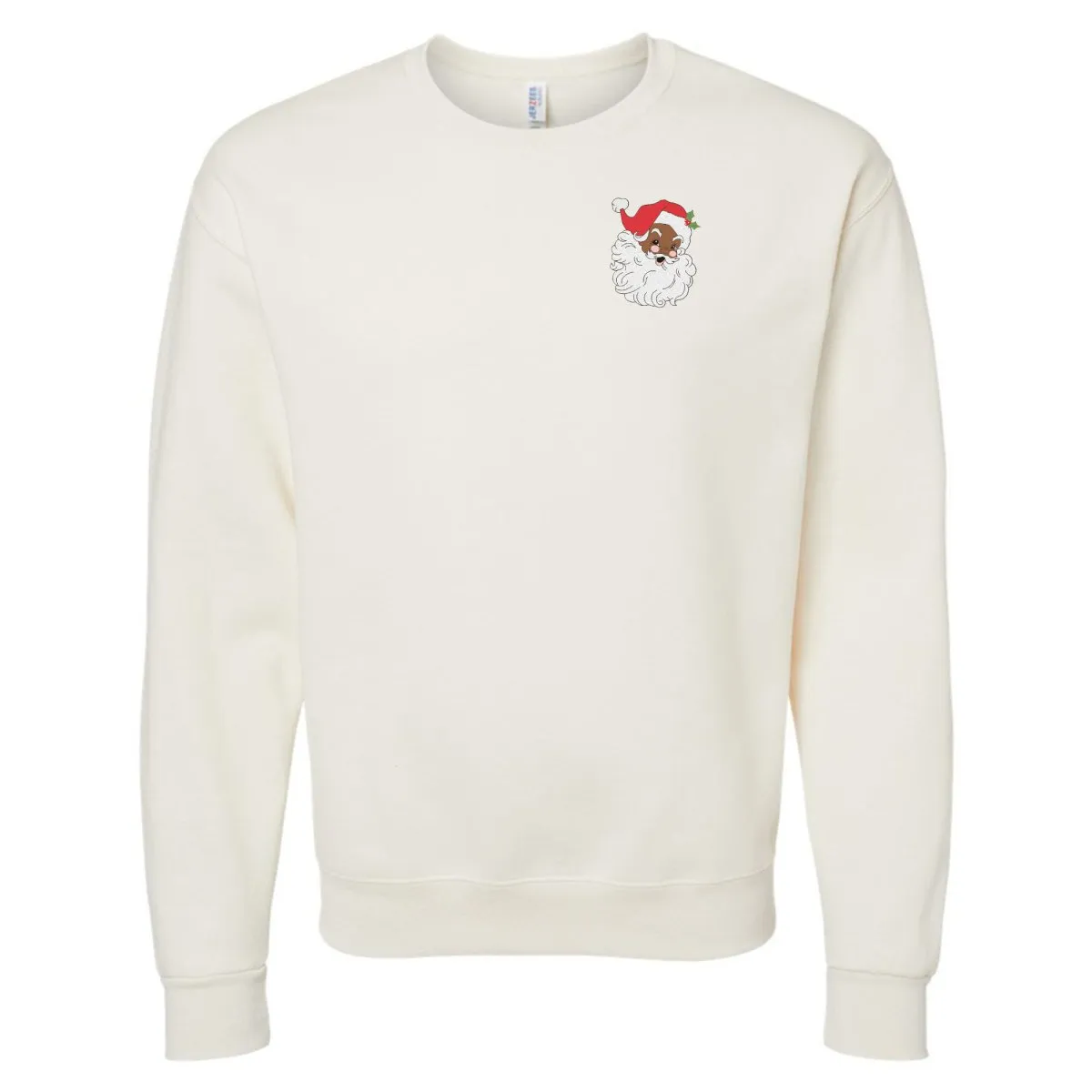 'Vintage Santa' Embroidered Crewneck Sweatshirt