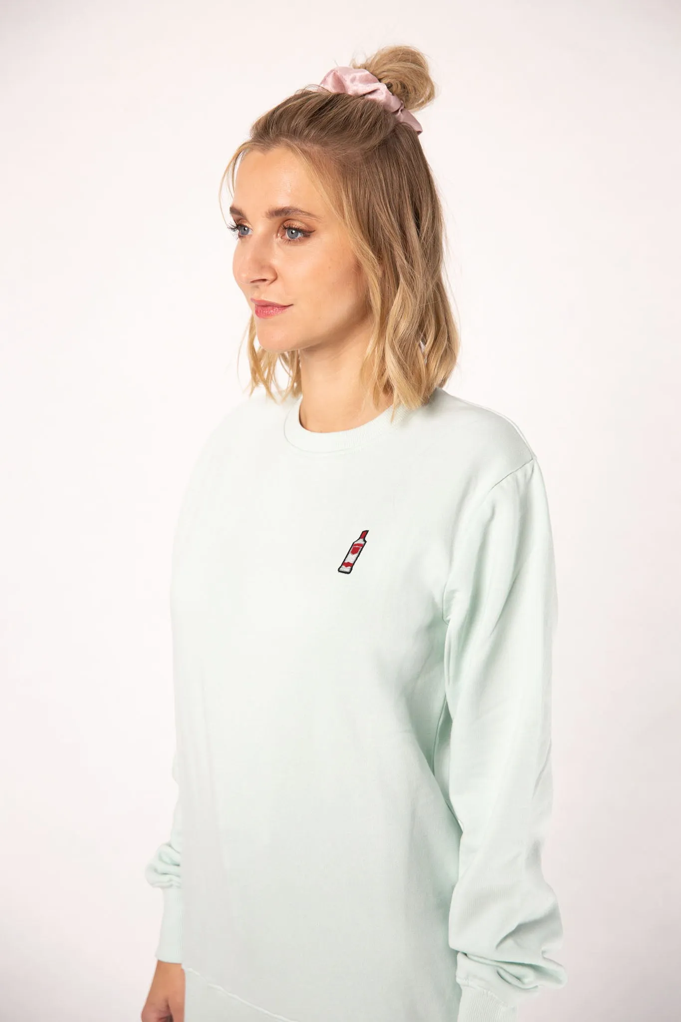 Vodka | Bestickter Bio-Baumwoll Frauen Pullover